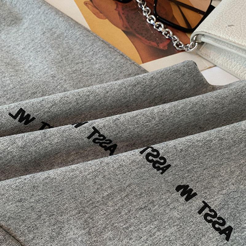 Gray Sweatpants Women Spring and Summer High Waist Was Thin and Wild Loose Straight Drape Wide Leg Pants Long Pants