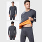 Men Winter Autumn Plus Velvet Thicken Thermal Underwear Tight Suit High Elasticity Soft Lining O-neck Pajamas Spring Long Sleeve Clothes Breathable