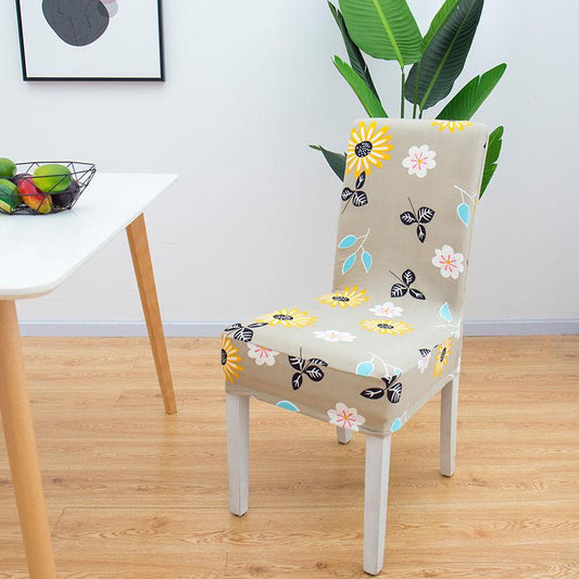 Chair Cover Elastic Printing Dining Stretch Elastic Slipcovers Chair Cover For Kitchen Wedding Hotel