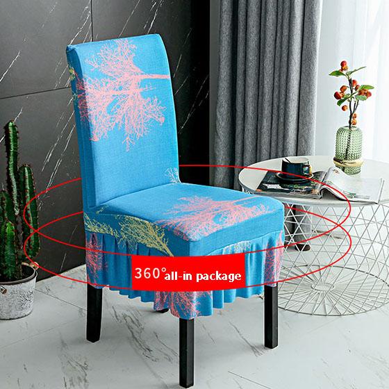 2/4/6Pcs  Stretchable Dining Chair Cover Spandex Elastic Pastoral Modern Slipcovers Furniture Cover for Kitchen Wedding