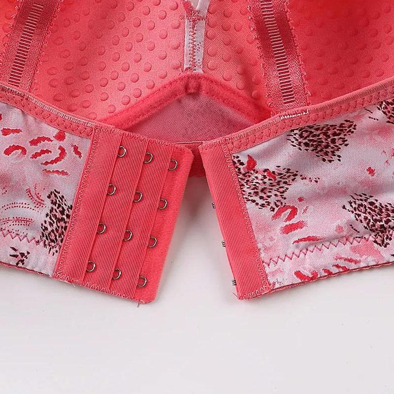 Large Size Thin No Steel Ring Lace Bra Gathers Comfortable Middle-aged and Elderly Women's Underwear