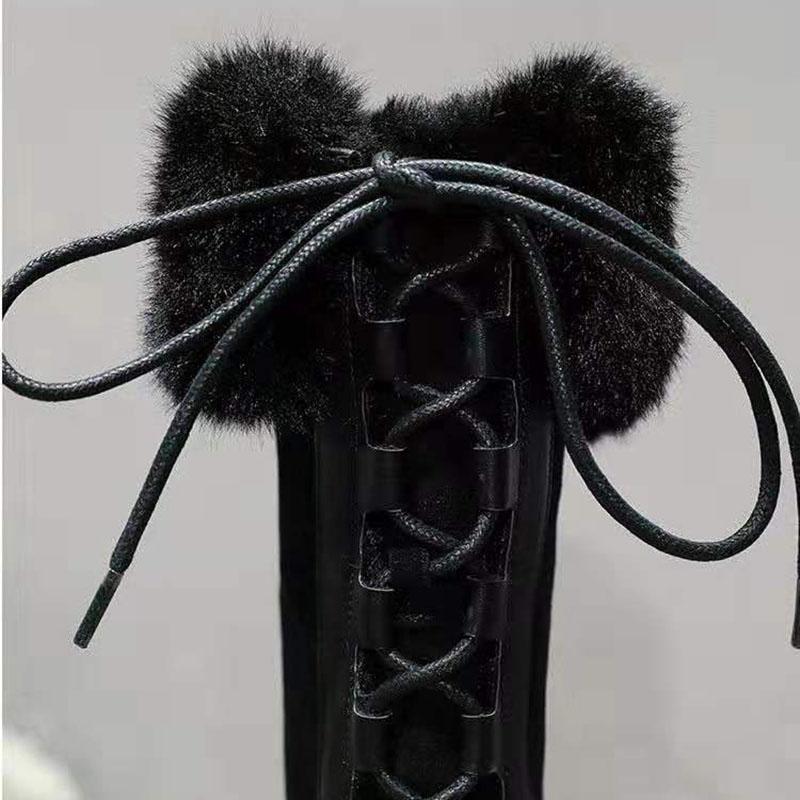 Snow Boots Women's Short Boots Children Winter Plus Velvet Cotton Shoes Ankle Boots Winter Thick Bottom Tube