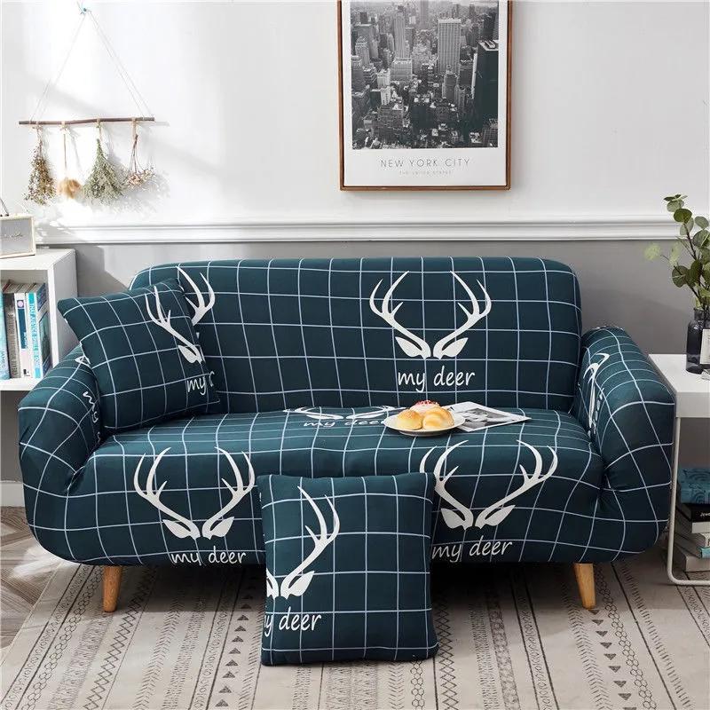 Elastic Sofa Cover 1/2/3/4 Seater Stretch Sofa Slip Cover Anti Slip Casual Simple Sofa Slipcover for Living Room Bedroom Home Decor Sofa Cushion