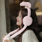 Removable Earmuffs for Womens Winter Cute Cat Claw Warm Ear Muffs Cartoon Cat Ears Plush Earflap Windproof Ear Protection Earlap Cover Antifreeze