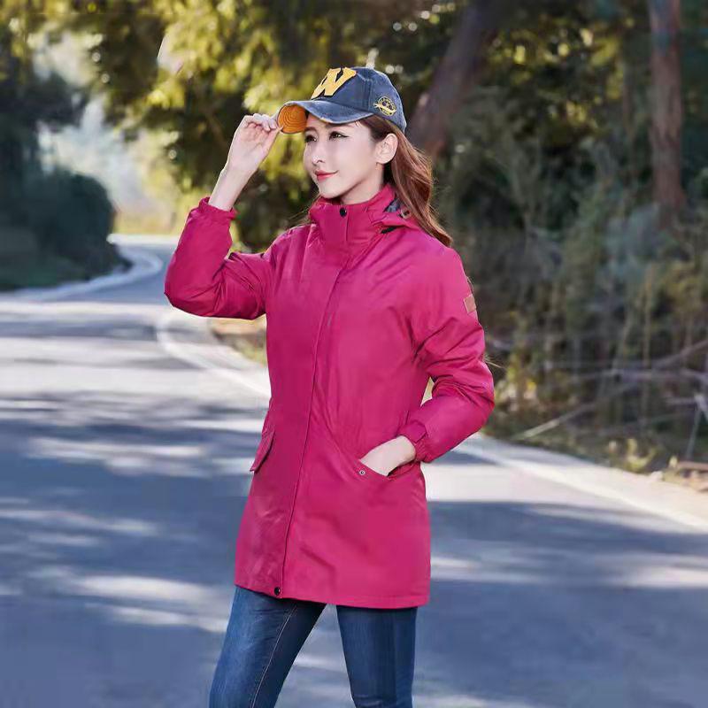Jacket Two-piece Detachable Windproof and Waterproof Windbreaker Autumn and Winter Couple Coat Men and Women Cotton Windproof and Rainproof Jacket