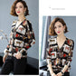 Autumn Winter Women's Knitted Sweater V-neck Bottoming Shirt Fashion Printing Sweater