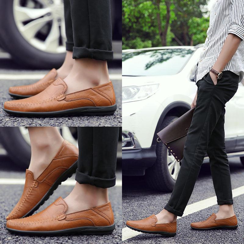 Soft Soles and Soft Leather Breathable Shoes for Men, Casual Shoes with Comfortable Shoes for Men