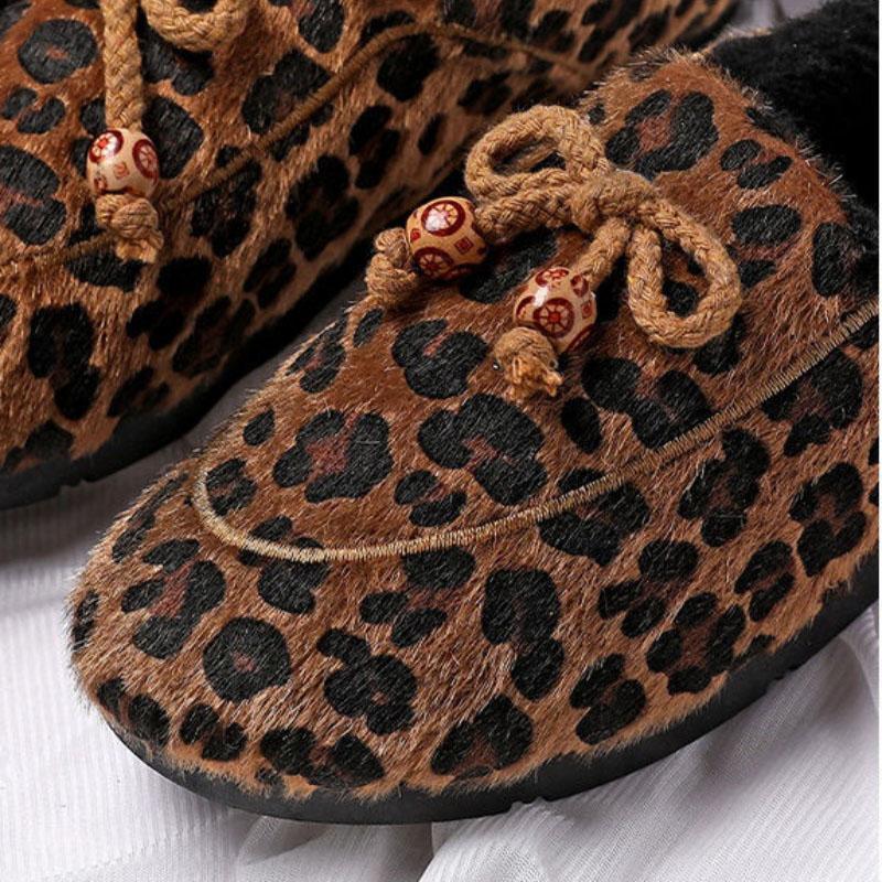 Winter Soft-soled Plus Velvet Thick Warm Shoes Non-slip Wear-resistant Outer Flat Shoes
