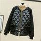 Cotton Jacket Women's Short Korean Version of Loose Lamb-like Wool Stitching Cotton-padded Jacket Small Quilted Jacket Winter Jacket