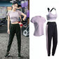 3PCS Women's Sports Suit Yoga Clothes Quick-drying Clothes Gym Running Loose Morning Running Fitness Clothes Three-piece Suit Tracksuits Jogging Suit