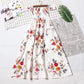 Bohemian Unique Design Woman Summer Retro Floral Dress Elastic Waist Puff Sleeve Pleated Sexy Off-shoulder Party Dress