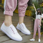 Women's Soft-soled Non-slip Flat Driving Shoes Breathable White Shoes