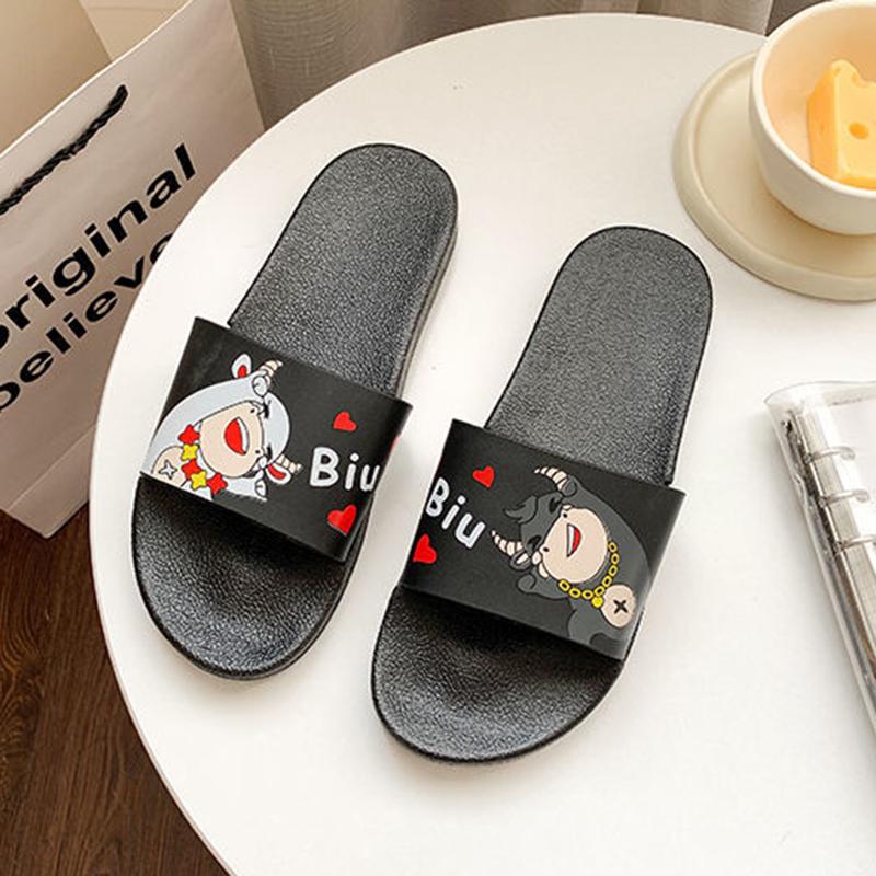 Slippers Female Summer Wear Cartoon Cute Korean Students All-match Home Non-slip Indoor Sandals and Slippers