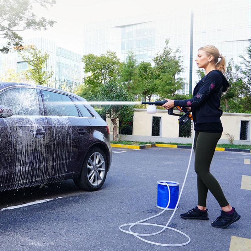 158VF Black General Garden Water Gun Sprinkler Wireless High Pressure Water Gun Portable Car Washer Cleaning Tool