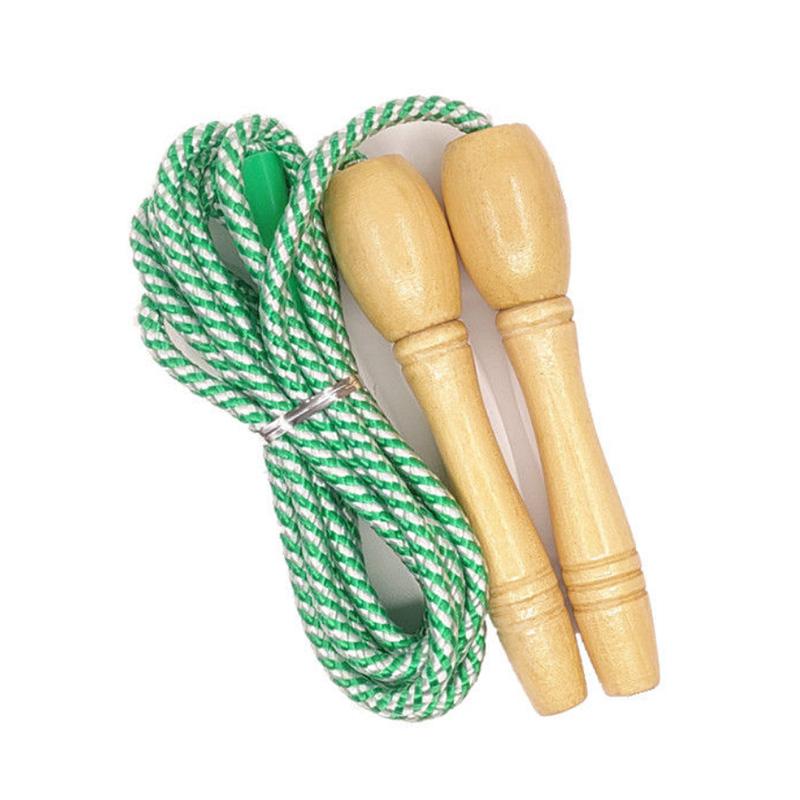 Weight Loss Fitness Skipping Female Sports Adult Students Children Exercise Cotton Rubber Rope Wooden Handle Unisex Skipping Rope