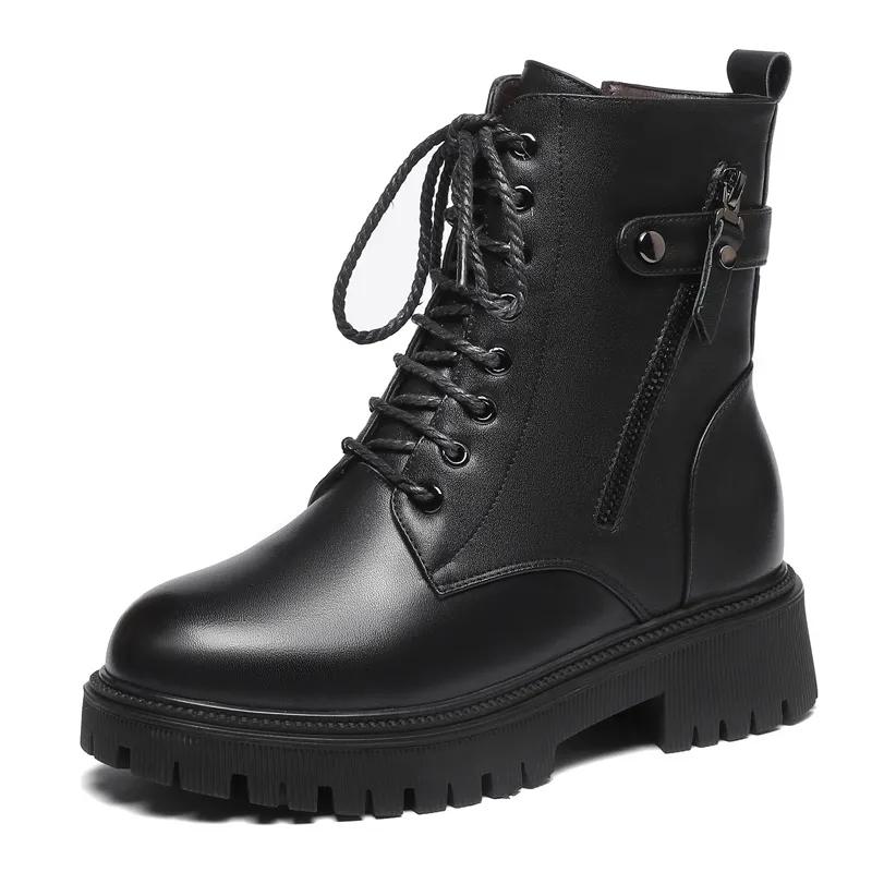 Martin Boots Female Winter Plus Velvet Thick Snow Boots Flat Cotton Boots Warm Short Boots Velvet Shoes