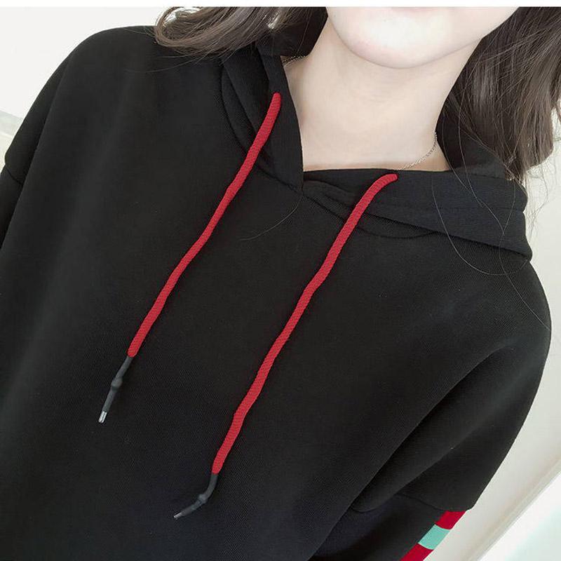 Women's Sweatshirt Wild Large Size Long Sleeve Warm Hood Top Autumn Winter Sweater Cotton
