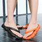 Couple's Solid Color Non-slip Large Size Outdoor Slippers Men's and Women's Spring Summer Soft Slippers Household Soft Sole Flip Flops