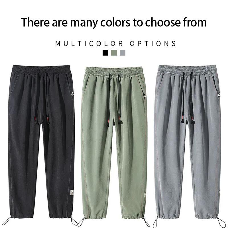 Men's Sweatpants Trend All-match Handsome Trousers Drawstring Drawstring Pants Printed Casual Pants