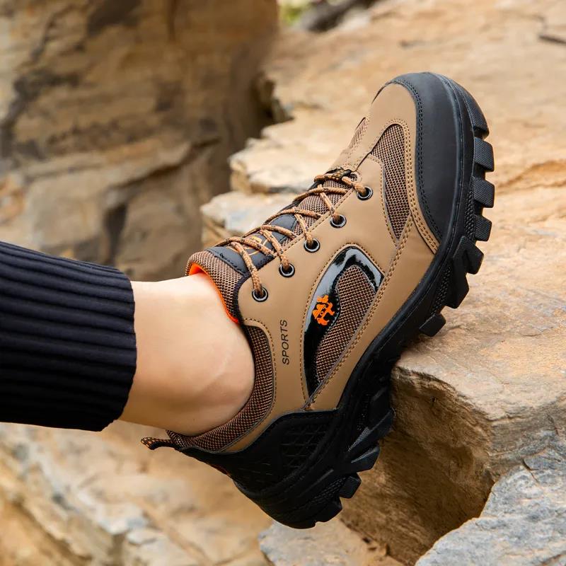 Outdoor Hiking Shoes Men's Low-top Sports Hiking Shoes Non-slip Waterproof Wear-resistant Large Size Sports Shoes Camping 38-45