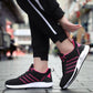 Couples Sports Shoes Fashion Women Flying Woven Mesh Breathable Non-Slip Wear-Resistant Cushion Sneakers Men's Vulcanize Shoes