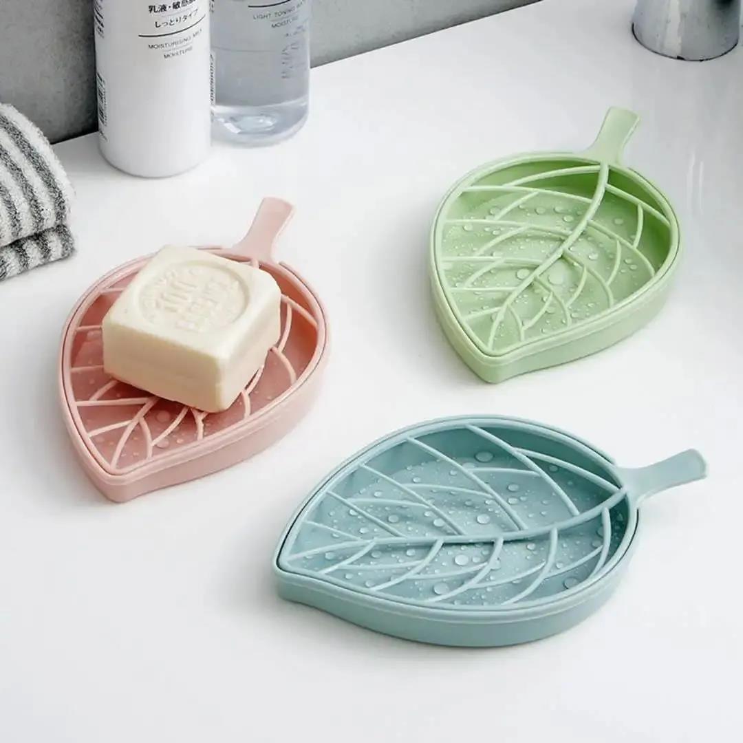 Creative Leaves Soap Box Bathroom Toilet Drain Soap Storage Box