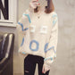 Autumn Winter  Women Fashion Sweater Casual Knitting Sweater Round Neck Pullovers Loose Casual Long Sleeve Sweater