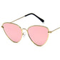 Light Weight Sunglasses Retro Cat Eye Sunglasses Men Women Yellow Red Lens Sun glasses Male Female V