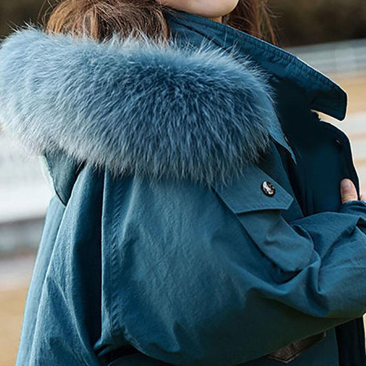 Girls' Jackets Autumn and Winter Clothes Plus Velvet Padded Coat Warm Overcomes The Padded Jacket