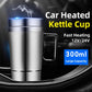 Car Electric Kettle Detachable Fast Heating 12/24V 380ml Stainless Steel Electric Car Heated Kettle Cup for Water Tea Coffee Milk