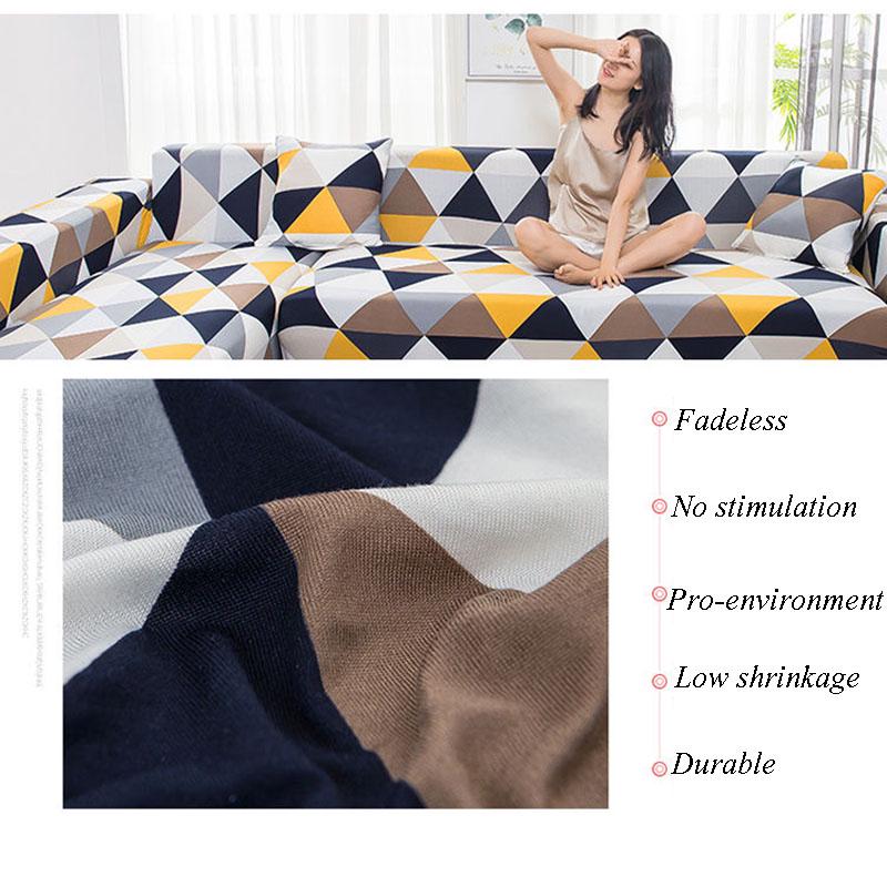 1/2/3/4 Seat Printed Magic Sofa Cover Sectional Sofa Slipcovers Stretchable Elastic Sofa Cover for Living Room Couch Cover Armchair Cover