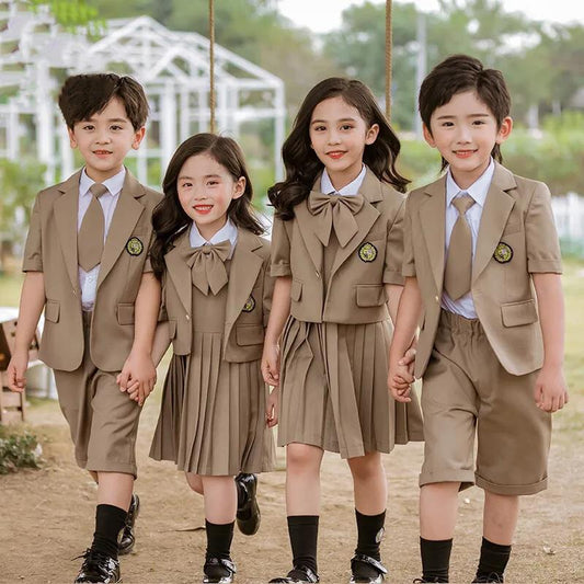 British School Uniform Kindergarten Uniform Wear Kids Primary School Wear Students Children Chorus Costume  Customes