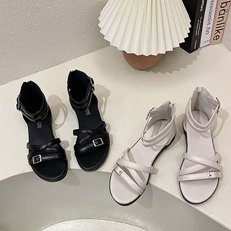 Female Summer All-match Student Fairy Style Flat Shoes Rome Shoes