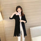 Spring and Autumn Loose Plus Size Sweater Mid-length Tassel Knitted Jacket Cardigan All-match Female Jacket