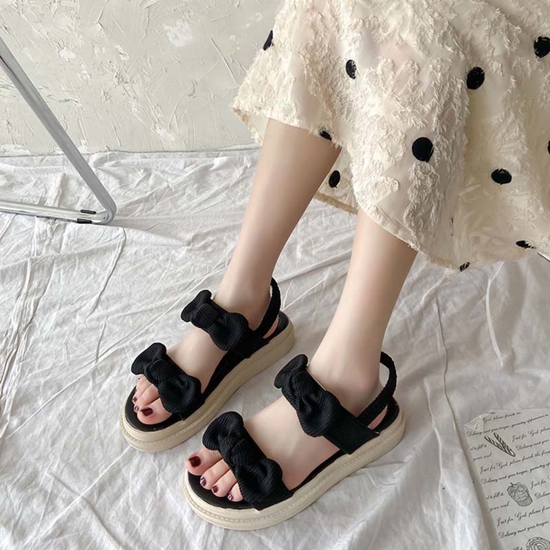 Outer Wear Sandals Female Summer Flat Bottom Fashion Student Fairy Style with Skirt
