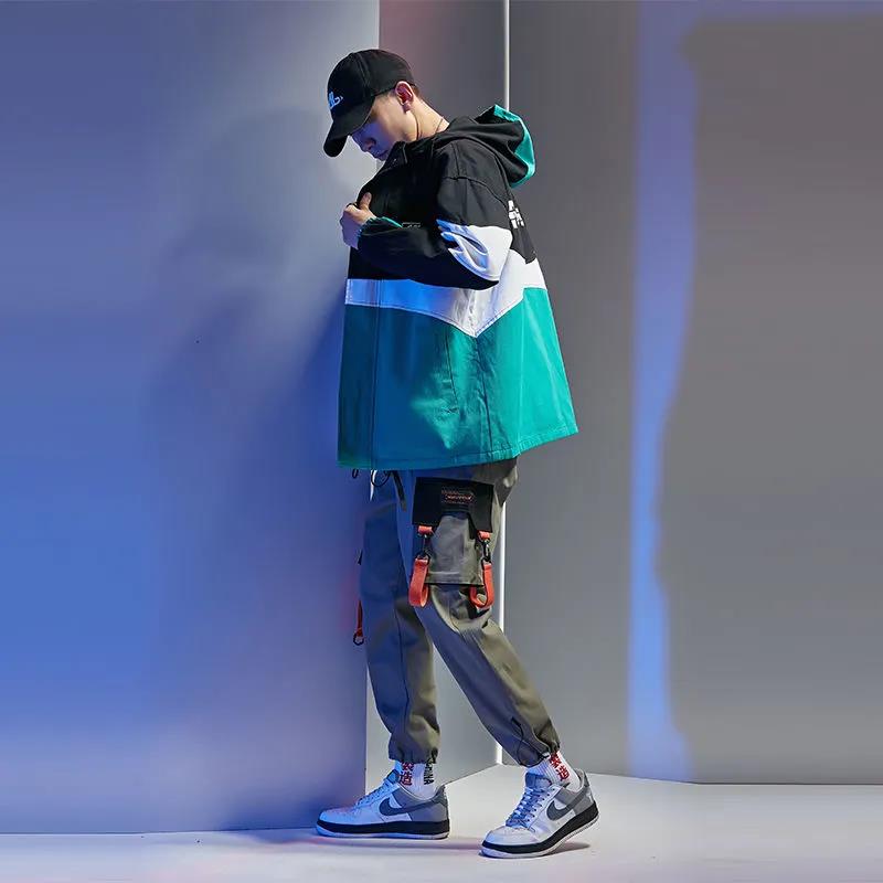 Workwear Jacket Men's Autumn and Winter Trend of Handsome Tops Loose and Handsome Plus Fleece Hooded Jacket