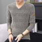 Long-sleeved T-shirt Men's Autumn and Winter Warm and Comfortable Tops Plus Size Men's V-neck Bottoming Shirt Men
