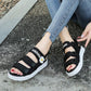 Sweet Little Daisy Sandals Women's Summer Wild Velcro Sports Beach Shoes Thick Bottom Non-slip Light and Comfortable Outdoor Activities Can Be Worn