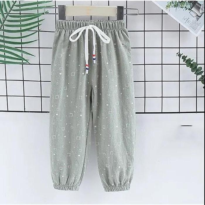 Children's Mosquito Pants Summer Thin Boys and Girls Printed Pineapple Geometry Pattern Trousers Casual Pants Leggings