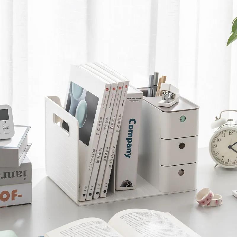 Desktop Shelf Bookshelf Company Office Folder Finishing Storage Rack Simple Student Storage Office Clerk