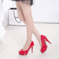 High Heels for Women Platform Shoes Patent Leather Black White Red Pumps Office Party Wedding Heels Womans Shoes