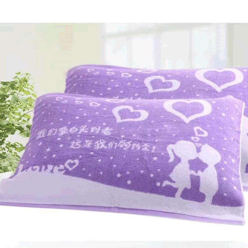Increase Thicker Soft Comfortable Couple Terry Absorbent Pillow Towel Four Seasons Adult Pure Cotton Cartoon Pillow Towel