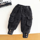 Winter Kid Thick Fleece Trousers Autumn 2-5Y Children Straight Warm Sports Pant Baby Girl Boy Elastic Waist Jogger Sweatpant for Boy