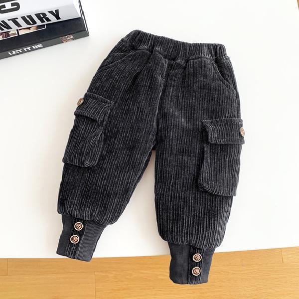 Winter Kid Thick Fleece Trousers Autumn 2-5Y Children Straight Warm Sports Pant Baby Girl Boy Elastic Waist Jogger Sweatpant for Boy