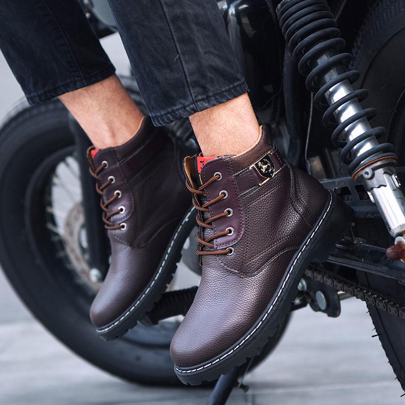 Martin Boots Men's Snow Boots Retro Men High Top Work Shoes Men's Leather Boots Men's Leather Shoes