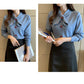 Bow Thick Slim Bottoming Shirt Women Autumn Winter Long-sleeved Was Thin Knitted Sweater