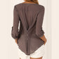 Elegant Chiffon Shirt Women Long-Sleeved V-neck Loose Large Blouses V Neck Tops Solid Color Shirts Woman Summer Clothing
