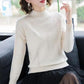 Sweater Women's Half Turtleneck Knitwear Pullover Korean Loose Solid Color Short Jacquard Trending Sweater Autumn and Winter Top