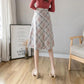 Autumn and Winter New High-waist Woolen Plaid Skirt Women's Mid-length A-line Large Skirt Over-the-knee Umbrella Skirt Autumn