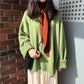 Pofulove Winter Pullover Lazy Wind Solid Color Split Fork Thick Loose Sweater Female Students